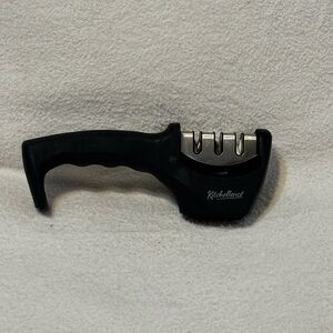 Kitchellence Black 3-Stage Knife Sharpener with Comfort Grip